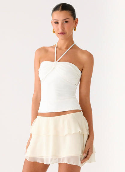 Forever Dreaming Ruffle Mini Skirt - Ivory