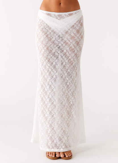 Jaz Lace Maxi Skirt - White